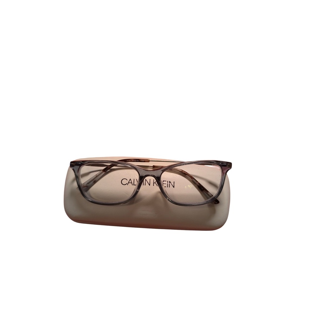 Calvin Klein Purple Tortoise Rectangular Eyeglasses Frames 419 51-16-135 Case‎